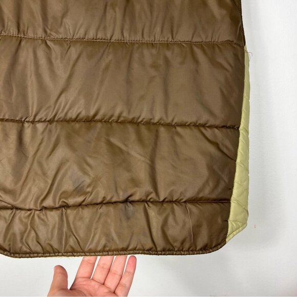 Ski Lift It Brown and Beige Zip Up Vintage Puffer Vest Women Size M - Picture 13 of 14